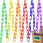 Skoolzy 120 Pcs Plastic Chain Links Rainbow - Math Links for Preschoolers, Math Manipulatives for Early Learning, Perfect for Cl