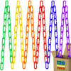 Skoolzy 120 Pcs Plastic Chain Links Rainbow - Math Links for Preschoolers, Math Manipulatives for Early Learning, Perfect for Cl