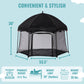 Dream On Me Onyx Playpen Set With Canopy, Baby Playpen, Portable And Lightweight, Playpen For Babies And Toddler, Black