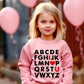 Xfsjgna Valentines Day Sweatshirts Kids 7T Boys Girls Valentine'S Abc I Love U Heart Graphic Shirt Toddler Long Sleeve Tops Pink