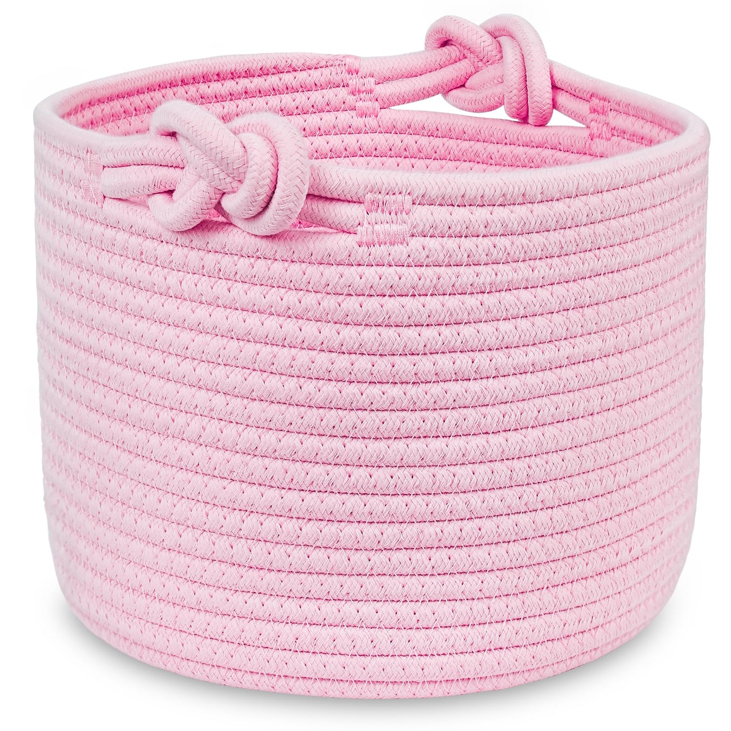 Abenkle Small Woven Basket, Cotton Rope Shelf Storage Basket, Small Round Basket, Cute Baby Basket, Decorative Round Bin For Nur