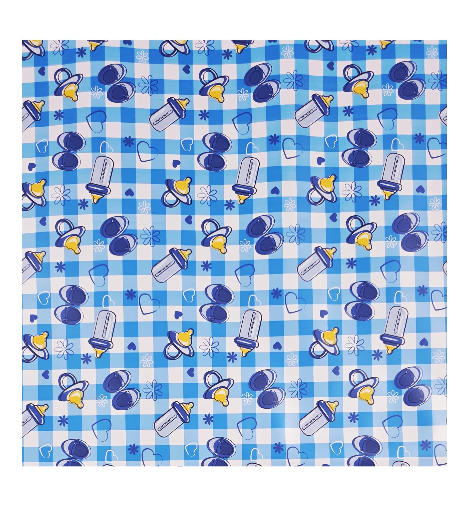Pookie Plastic Sheet | Rubber Sheet For Babies | Bed Wetting Protector | 012 Months | 90 X 90 Cm (Blue Bottle)