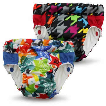 Kanga Care Lil Learnerz Reusable Swim and Toilet Training Pants (XSmall - Dragons Fly & Invader)