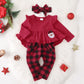 Kucnuzki 18-24 Months Girl Clothing Baby Christmas Outfit Toddler Girl Clothes Cute Little Girl Outfit Baby Ruffle Red Shirt Top