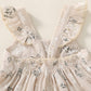 Younger Tree Toddler Girl Outfits Baby Ruffled Sleeveless Princess Dresses Tutu Skirt Summer Sleeveless Smocking Casual Dress(6-