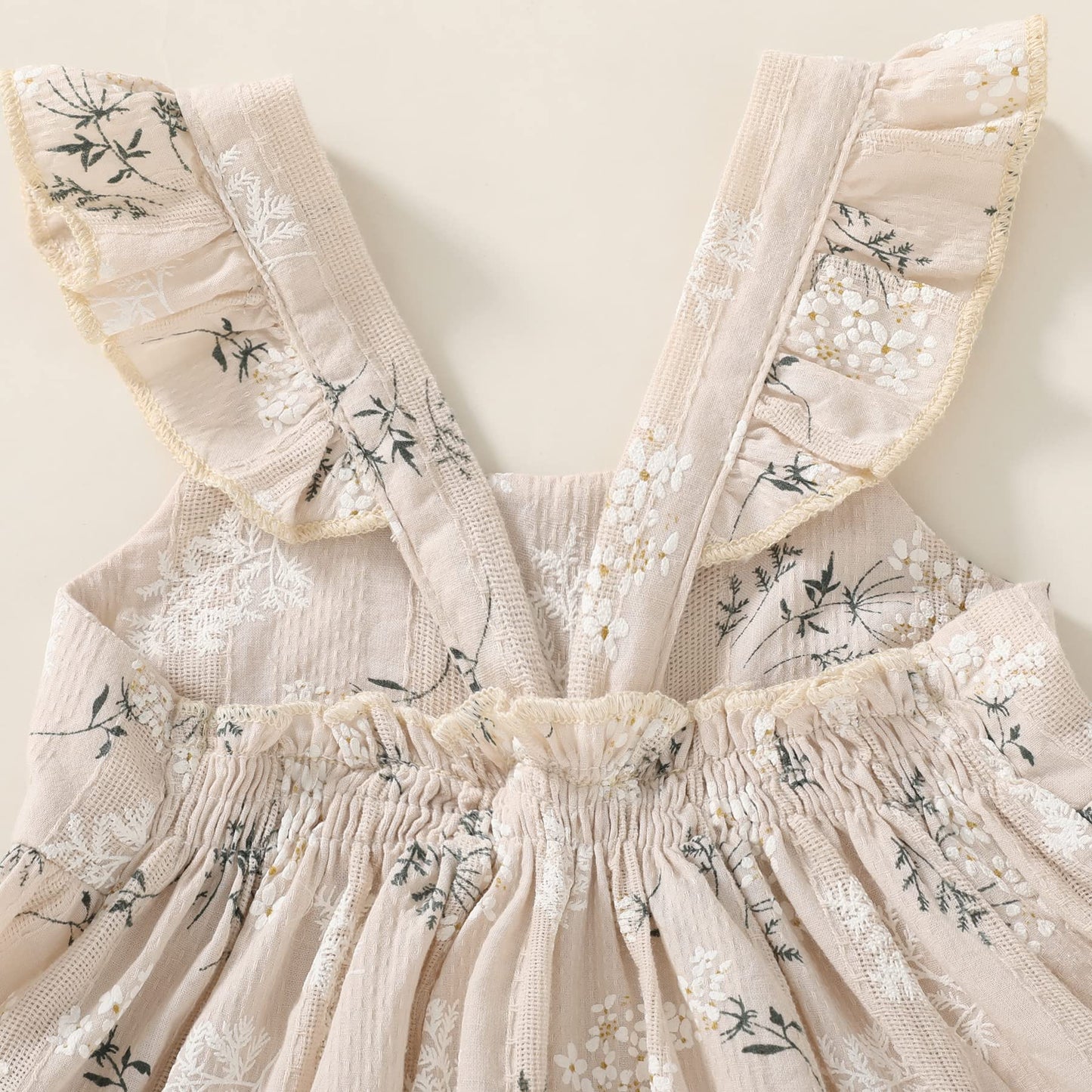 Younger Tree Toddler Girl Outfits Baby Ruffled Sleeveless Princess Dresses Tutu Skirt Summer Sleeveless Smocking Casual Dress(6-
