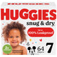 Huggies Size 7 Diapers, Snug & Dry Baby Diapers, Size 7 (41+ Lbs), 80 Count, Packaging May Vary