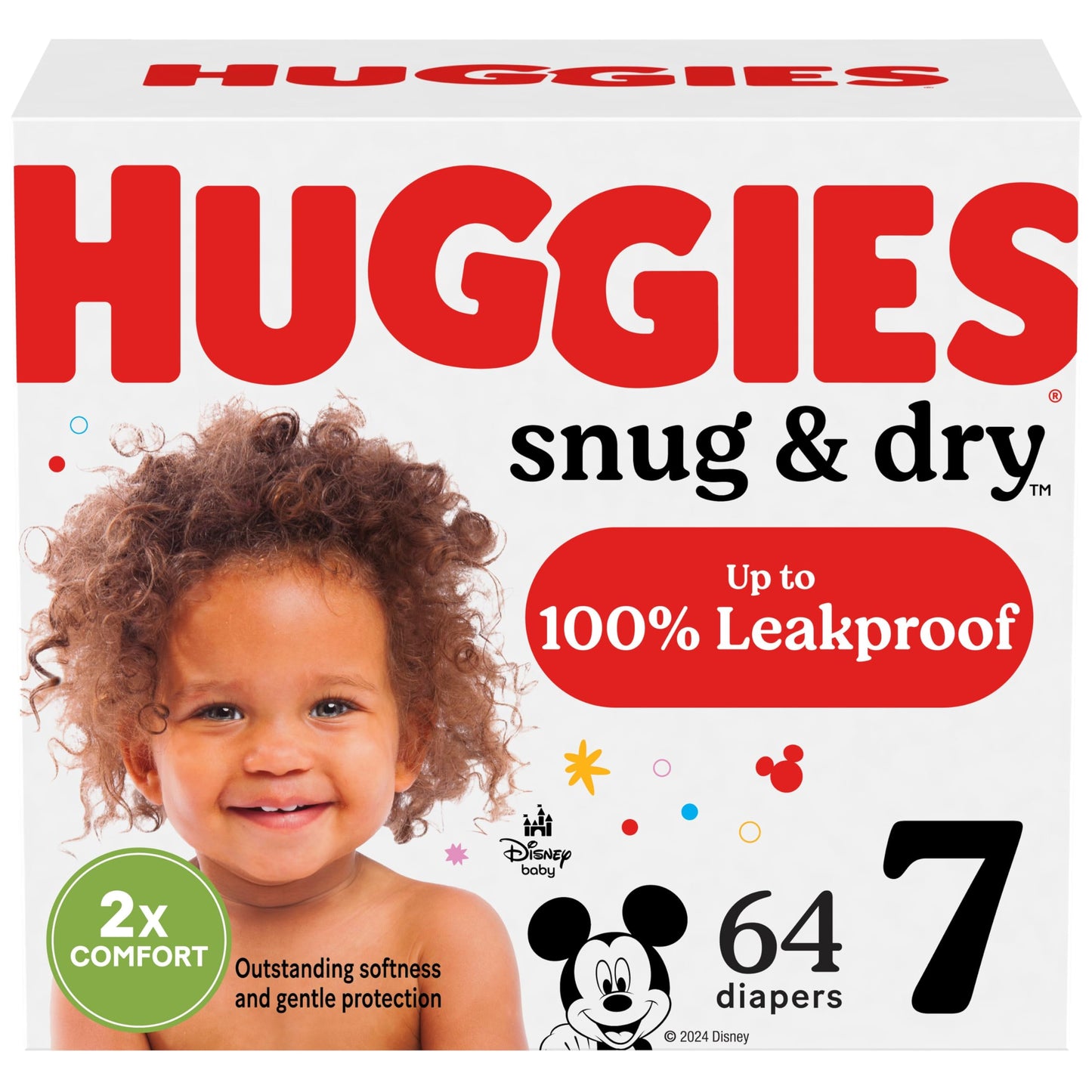 Huggies Size 7 Diapers, Snug & Dry Baby Diapers, Size 7 (41+ Lbs), 80 Count, Packaging May Vary
