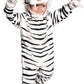 Underwraps Baby'S Tiger Costume Jumpsuit, White, Large (2T-4T)