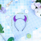 Bonnie Z. Leonardo Glitter Devil Horns Headband Black