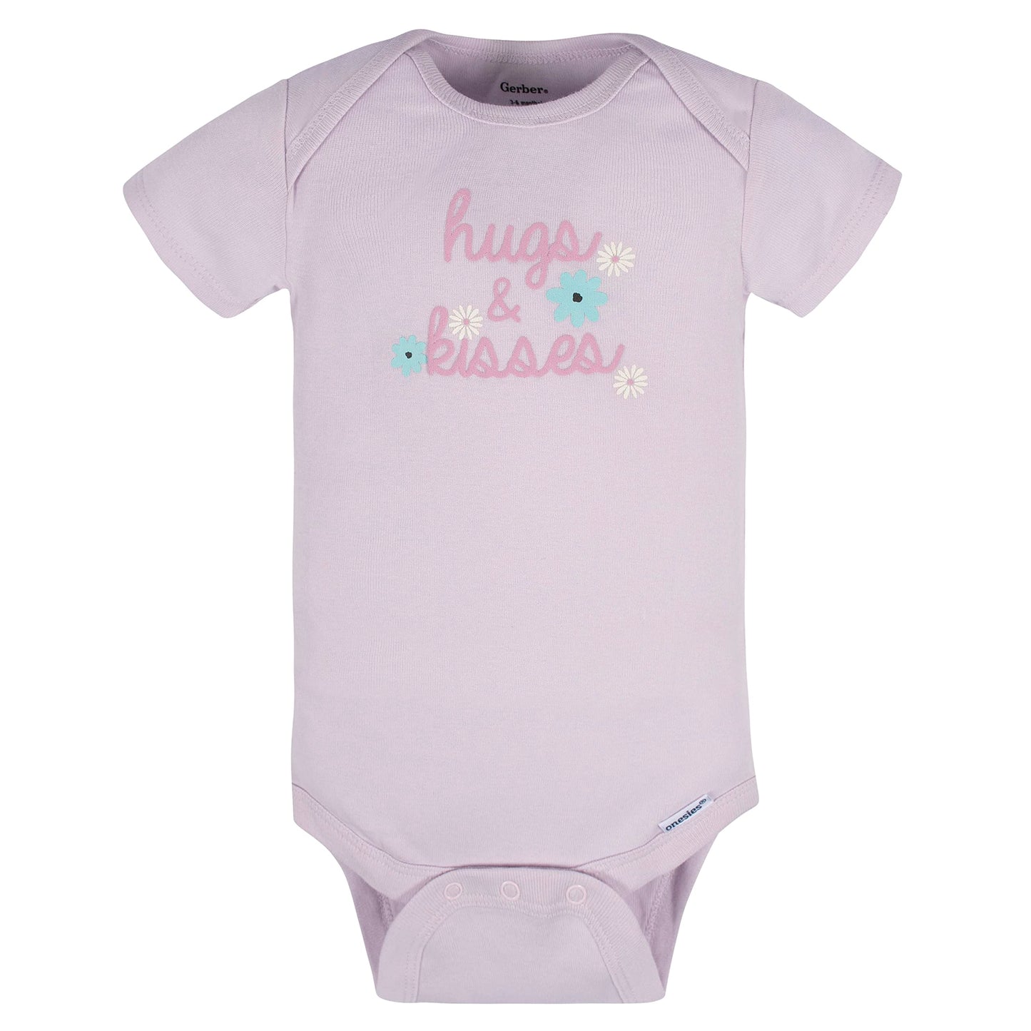 Gerber Baby Girl'S 8-Pack Short Sleeve Onesies Bodysuits, Lavender Garden, 3-6 Months