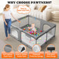 Foldable Playpen For Babies And Toddlers: 71' L X 59' W X 27' H, Large Kids Play Yard, Portable For Indoor And Outdoor Play A