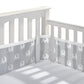 Breathablebaby Breathable Mesh Liner For Full-Size Cribs, Classic 3Mm Mesh, Peaceful Elephants (Size 4Fs Covers 3 Or 4 Sides)