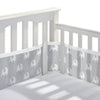 Breathablebaby Breathable Mesh Liner For Full-Size Cribs, Classic 3Mm Mesh, Peaceful Elephants (Size 4Fs Covers 3 Or 4 Sides)