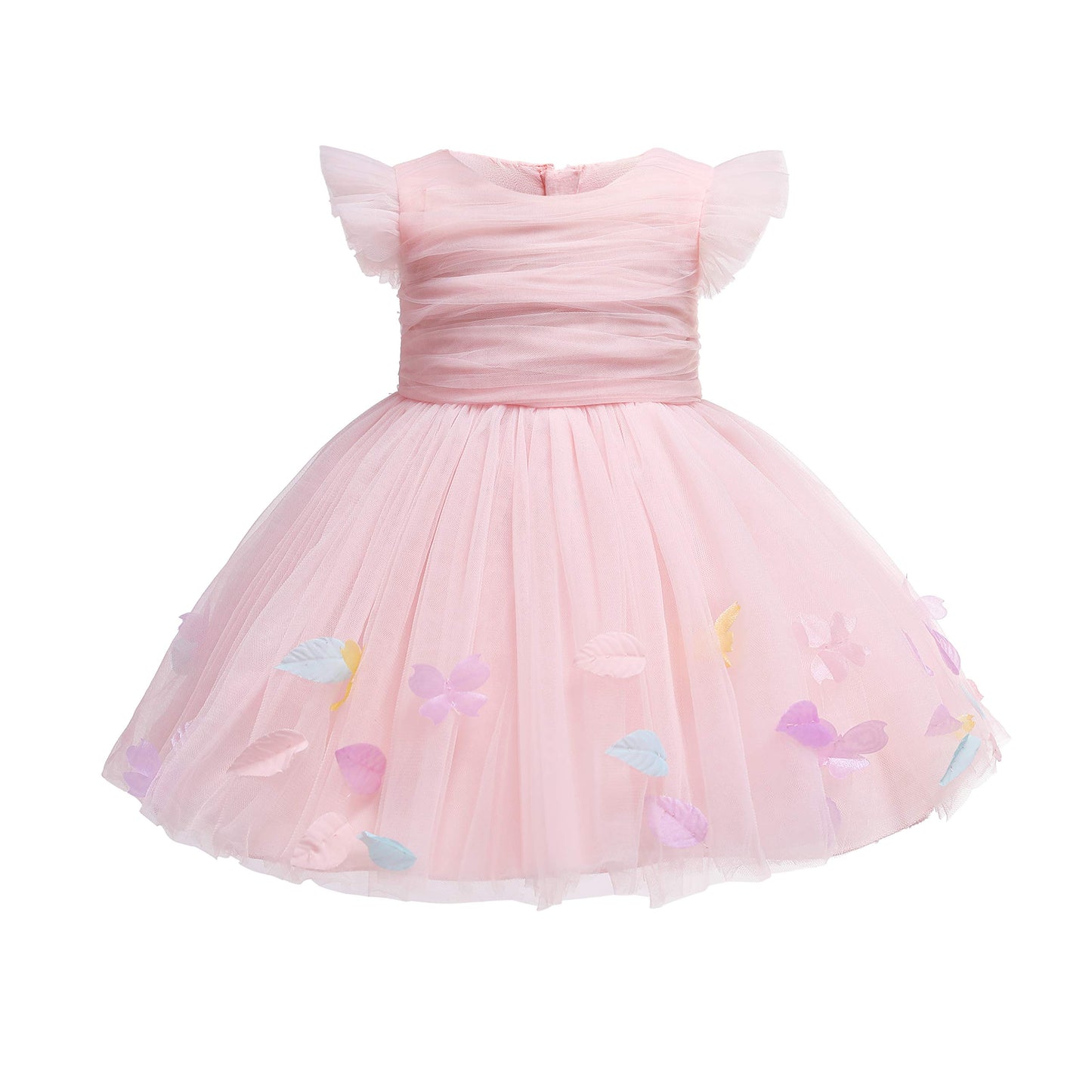 Glamulice Baby Girls Pink Flower Dress Infant First Birthday Outfit Wedding Bridesmaid Party Christmas Dresses 12-18 Toddler Lit