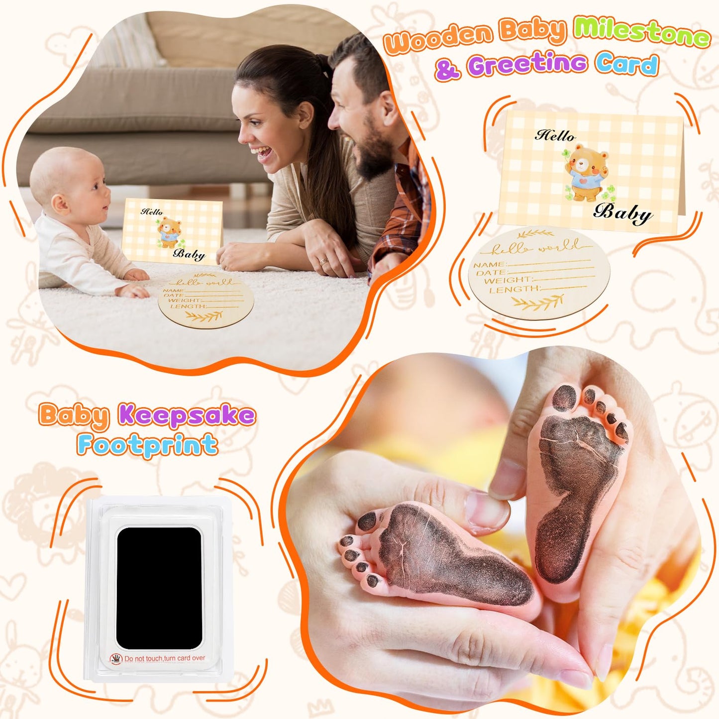 Baby Gift Basket For Newborn Baby Boys, 10Pcs Quality & Cute Newborn Baby Essential Stuff New Baby Boy Gift Basket, Unique Newbo