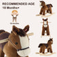 Plush Rocking Horse, Soft Filling Ride on Pony, Rocking Animal, Stuffed Rocker for Kids 18 Months and up (Dark Brown)