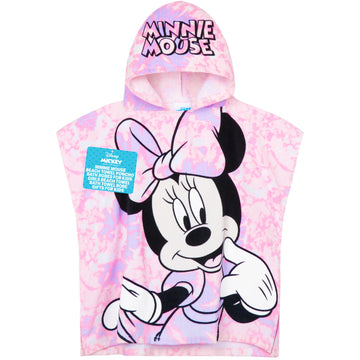 Get Trend Disney Minnie Mouse Towels for Kids Hooded Bath Towel Poncho Absorbent Pool Beach Shower Cotton Swim Towel Travel Esse