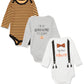 Little Treasure Unisex Baby Cotton Bodysuits, Halloween Suspenders, 6-9 Months