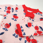 Honestbaby Baby Celebration Sleep & Play Footed One-Piece Pajama Sleeper 100% Organic Cotton, Cherry Crush