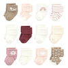 Hudson Baby Unisex Baby Cotton Rich Newborn And Terry Socks, Blush Heart, 6-12 Months