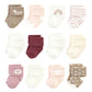 Hudson Baby Unisex Baby Cotton Rich Newborn And Terry Socks, Blush Heart, 0-6 Months