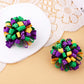 Mardi Gras Korker Hair Bows 3'' Girls Curly Corker Bow Alligator Clips Purple Yellow Green Grosgrain Ribbon Fireworks Flowerball