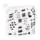 Honestbaby Unisex Baby 3-Piece Organic Cotton Hooded Towel & Washcloth Set Bandana, Pattern Play, One Size Us