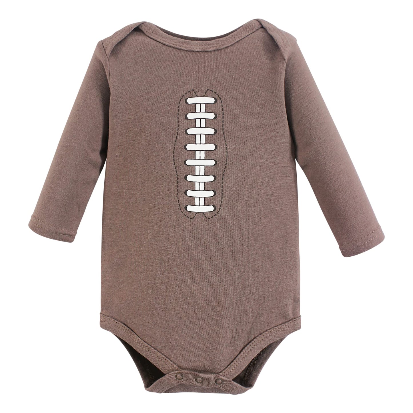 Hudson Baby Unisex Baby Cotton Long-Sleeve Bodysuits, Football Mvp, 0-3 Months