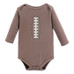 Hudson Baby Unisex Baby Cotton Long-Sleeve Bodysuits, Football Mvp, 9-12 Months