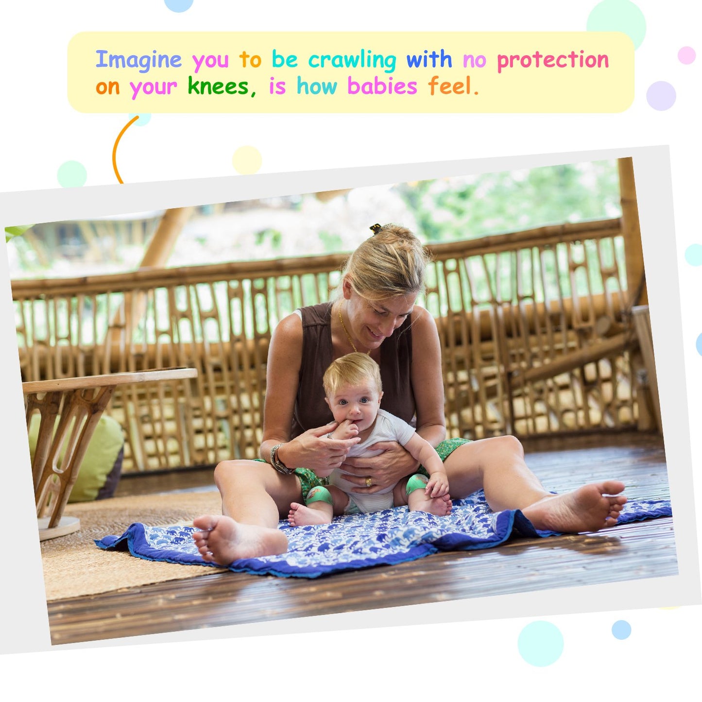 Nashrio Baby Knee Pads For Crawling (3 Pairs), Anti-Slip And Protect Infants & Toddlers Knees, Elbows And Legs. Adjustable Strap