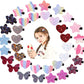 Fishdown Sparkle Sequins Hair Accessories for Girls: 36 Pcs Star, Heart, Butterfly Hair Clips, Barrettes, and Alligator Clips fo