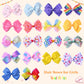 18 Pcs 5 Inch Rainbow Grosgrain Ribbon Hair Bows & Clips For Girls, Toddlers, Kids, And Teens