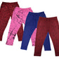 IndiWeaves Girls Pure Cotton Stylish Printed Capris 3/4th Pants (Pack of 4) Maroon,Pink,Blue,Maroon1