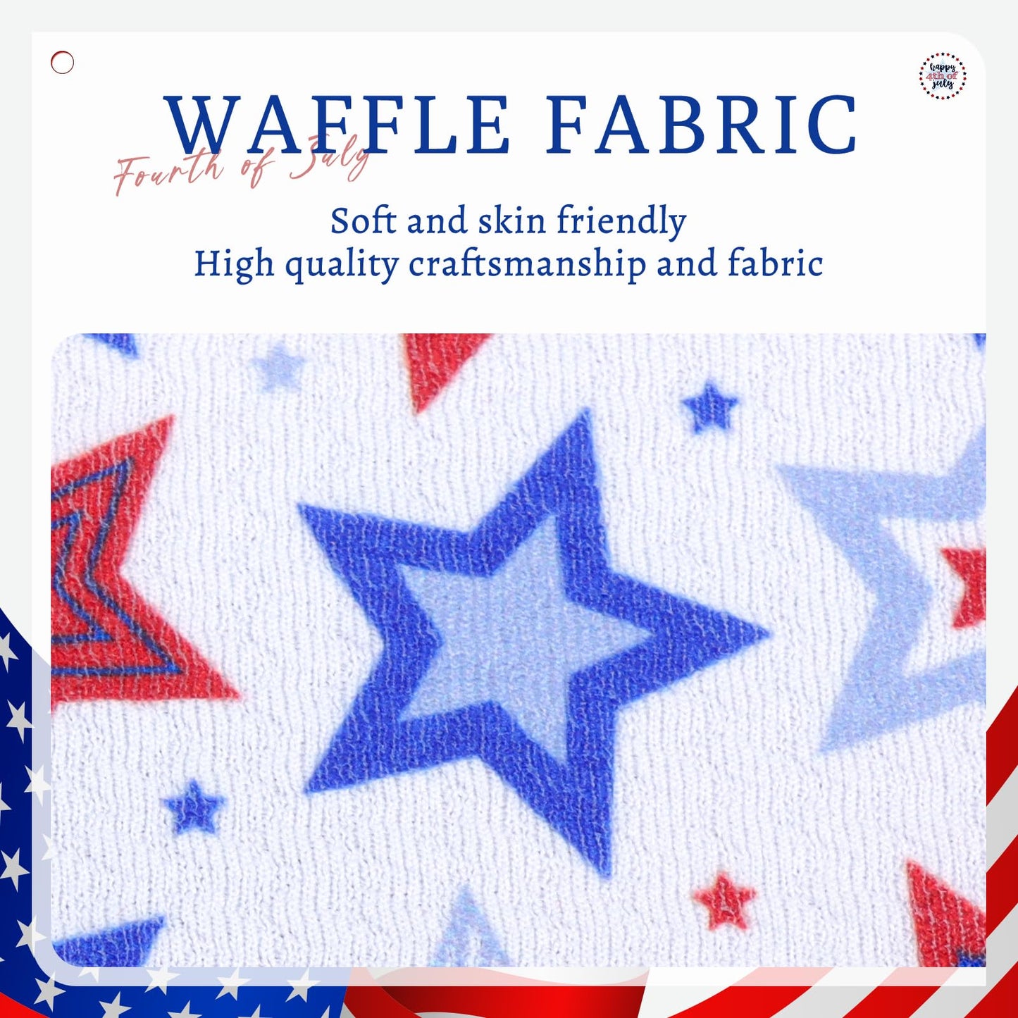 Yanjie Fourth Of July Patriotic Hair Accessories: Star Spangled Newborn Headbands, Nylon Bows For Infant Toddler Girls In Red, W