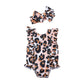 Mud Pie Girls' Leopard Swimsuit And Headband, Pink, 6-9 Months