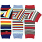 Allydrew 3 Pack Polka Dots, Ruffles & Stripes Baby Leg Warmer & Toddler Leg Warmer For Boys & Girls, Navy, Sky Blue, Red Stripes