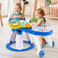 BABY JOY 3 in 1 Walk Around Baby Activity Center, Discovery Play Center with Interactive Toys & Music, Wheels, 3 Adjustable Seat