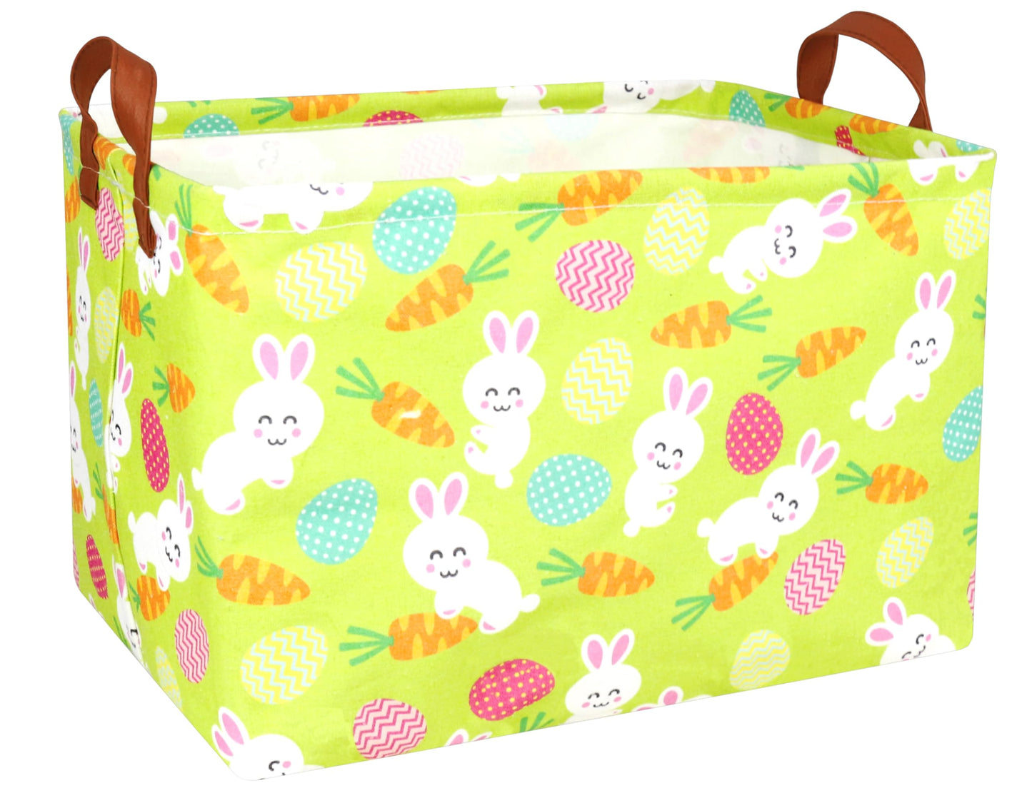 BOOHIT Large Easter Baskets for Kids Teen Boy Personalized Egg Hunting Baskets Baby Girl Fabric Empty Easter Gift Bakset ( Rabbi