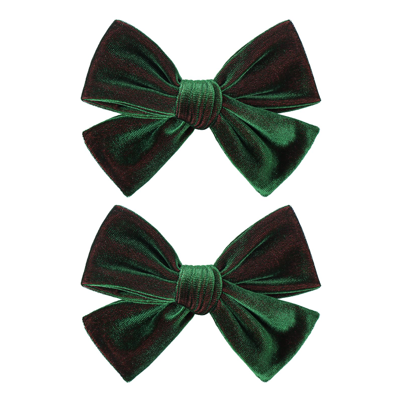Baby Girl St. Patrick'S Day Hair Accessories - Green Velvet Bows, Alligator Clips, And Hairpins For Toddlers And Kids