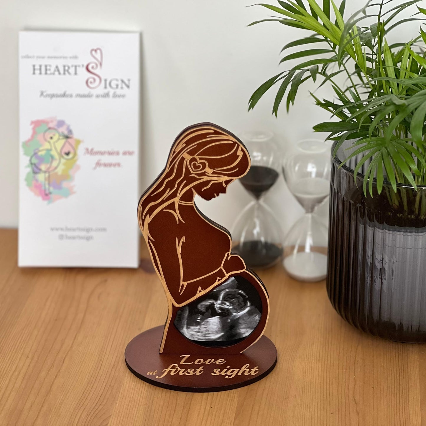 Heart'S Sign Baby Ultrasound Photo Frame - Pregnant Wife Gifts From Husband | Expecting Mom Gift For Pregnant Friend | Gifts For