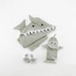 Baby Aspen Baby Girls 4pc Bath Time Gift Set Hooded Towel, Gray, Gray Shark US
