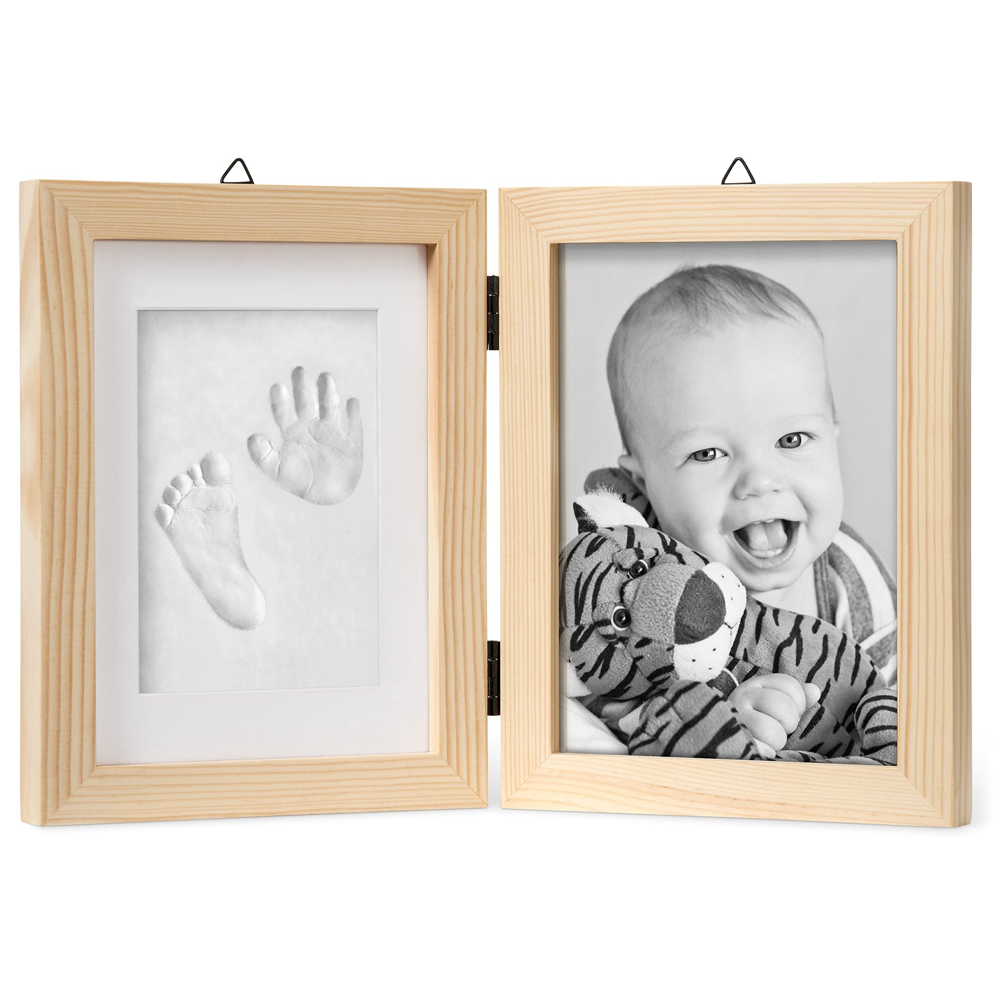 Chuckle Baby Hand And Footprint Kit With Hangers - Personalized Newborn Baby Gifts For Baby Boys, Baby Girls, Baby Registry, Nur