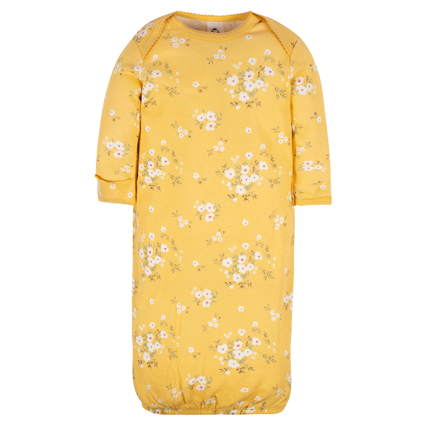 Gerber Unisex Baby Boy And Girls 4-Pack Sleeper Gown Gold 0-6 Months