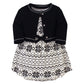 Touched By Nature Baby Girls Organic Cotton And Cardigan Casual Dress, Black Fair Isle, 5T Us
