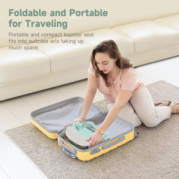 Yoleo Baby High Chair Booster Seat For Dining Table Height Adjustable Toddlers Chair Portable Foldable Highchair With Cushion &