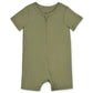 Gerber Unisex Baby Buttery-Soft Short Sleeve With Viscose Made Eucalyptus Romper, Moss, 6-9 Months Us