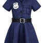 Getyothtop Girls Police Officer Costume Halloween Cosplay Costume (9-10 Years), Blue