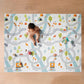 Nuby Reversible Baby Floor Mat - Foldable and Lightweight Foam Infant Play Mat - 77 x 58 - Easy Storage and Travel - Car Tracks/