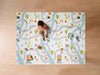 Nuby Reversible Baby Floor Mat - Foldable and Lightweight Foam Infant Play Mat - 77 x 58 - Easy Storage and Travel - Car Tracks/